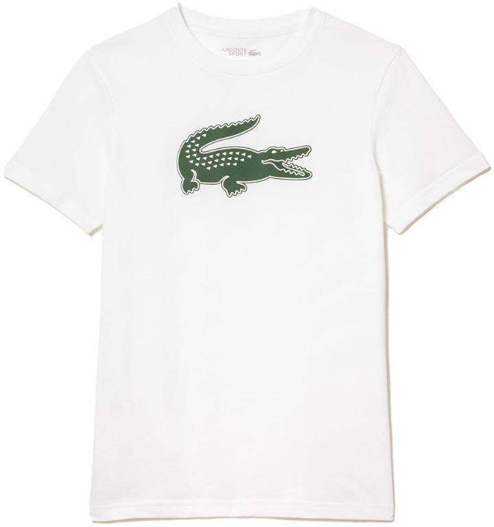 Camiseta Lacoste Sport Transpirable Blanco Verde -  -L