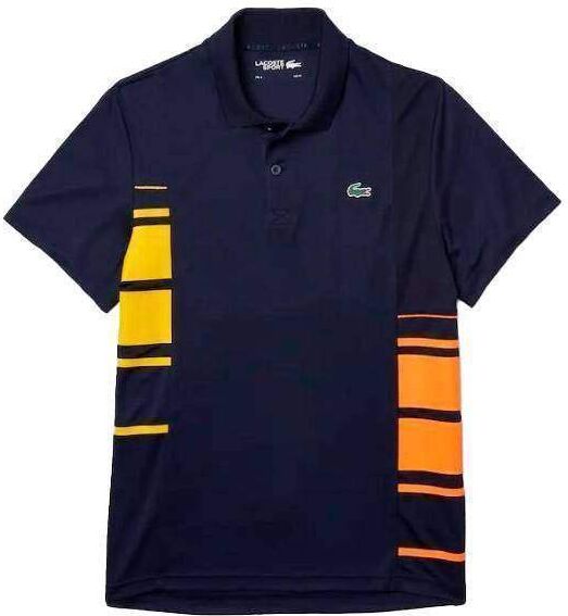 Polo Lacoste Sport Azul Marino Naranja Amarillo -  -M