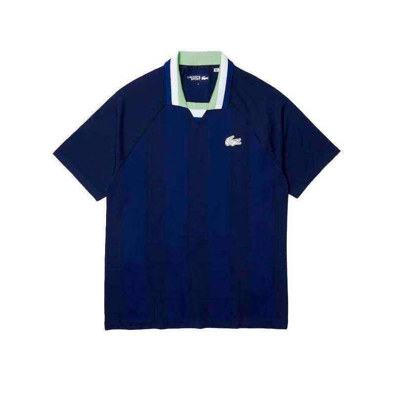 Polo Lacoste Sport Azul Verde Blanco -  -S