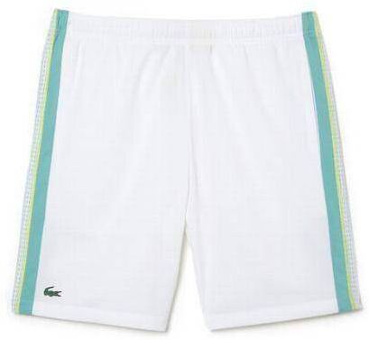 Short Lacoste Poliester Reciclado Blanco Verde -  -XXL