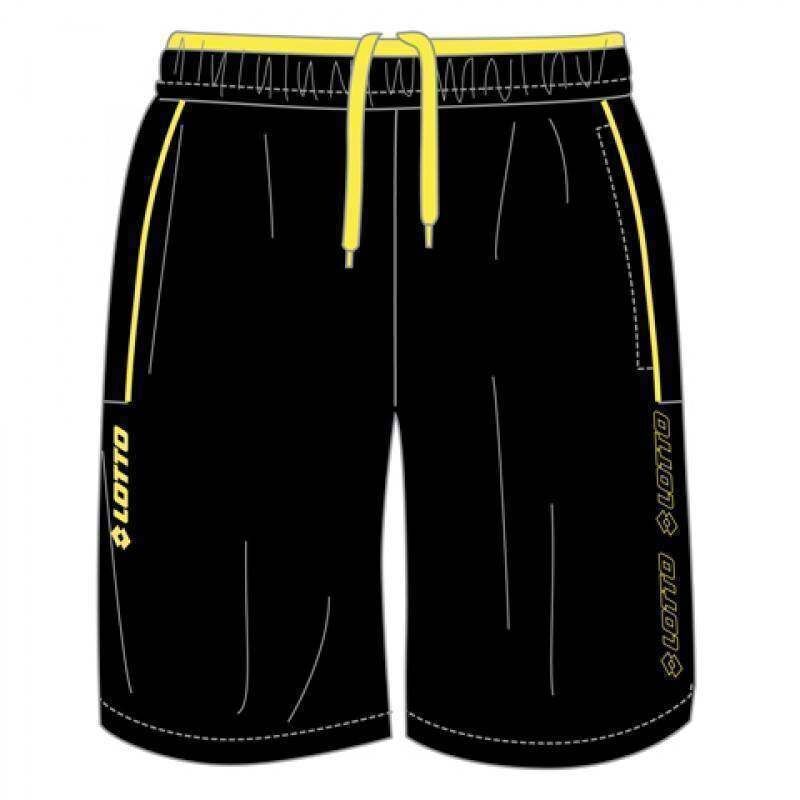 Short Lotto Logo Due Negro Amarillo -  -L