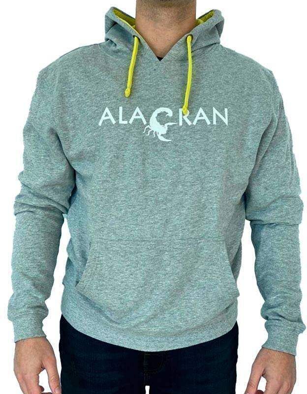 Sudadera Alacran Team Gris Amarillo Fluor