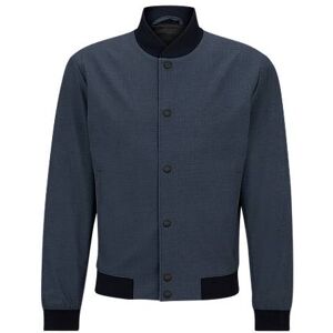 Boss Slim-fit jacket in micro-patterned performance-stretch jersey