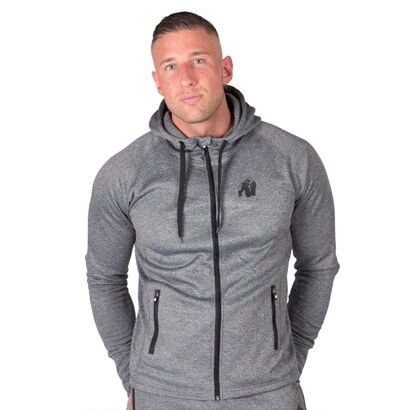 Gorilla Wear Bridgeport Zipped Hoodie Dark Grey, Xxxxl