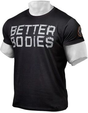 Better Bodies Basic Logo Tee, Black, S