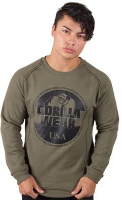 Gorilla Wear Bloomington Crewneck Sweatshirt Army Green, Xxl