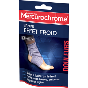 Mercurochrome Bande Effet Froid 3,2m x 7,5cm