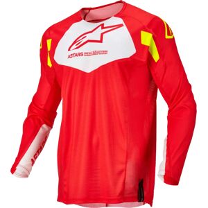 Alpinestars Techstar Factory Motocross Jersey Unisex White Red Size: Xl - Publicité