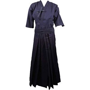 G-Like Kendo – Uniforme d'arts martiaux – Vêtements traditionnels de karaté japonais pour homme, ninja, aikido, vestes Keikogi Kendo Gi et pantalon Hakama pou (bleu foncé et bleu foncé, XL/180) - Publicité