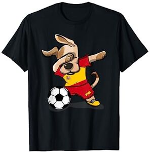 TeeIsle Espagne Football Dabbing Dog Espagne Football Drapeau Espagnol Football T-Shirt - Publicité