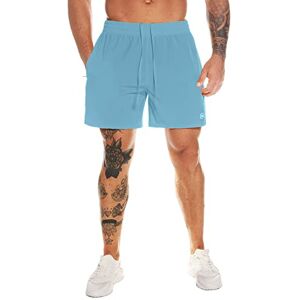 MOVEUP Short de Course Homme Séchage Rapide Sport Pantalon Court avec Poche Zippé Short Course à Pied Léger - Publicité