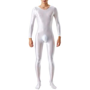 Générique Combinaison de compression pour homme Maillot de compression Rashguard Manches longues En latex Avec pantalon de compression Survêtement de fitness Pour la gym, le yoga, Blanc., XL - Publicité