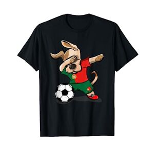 Teeisle Portugal Soccer Dabbing Dog Portugal Maillot de football portugais T-Shirt - Publicité