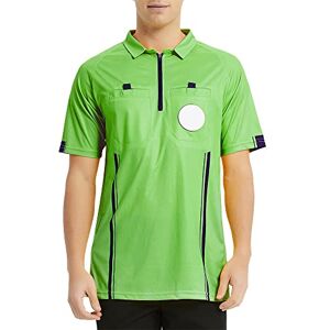 TOPTIE Maillot d'arbitre de Football pour Homme Chemises d'arbitre Officiels à Manches Courtes Pro-Vert-M - Publicité