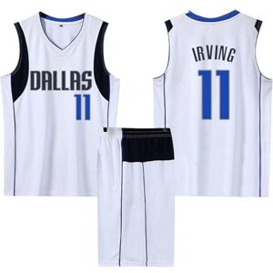 Generic 2 Pièces Irving Maillot Basket Enfant/Adulte, Ensemble Basket Garcon 2023 Maillot Basket Homme sans Manches et Pantalon Tenue Basketball Jersey et Short - Publicité