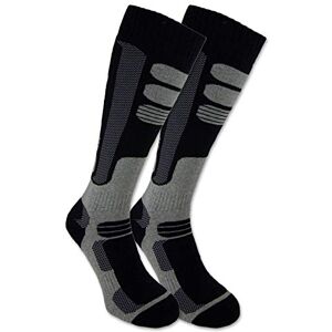 sockenkauf24 2 paires de chaussettes de ski et snowboard au genou pour hommes et femmes Chaussettes de respirantes Chaussettes thermiques au genou (Noir   Noir, 43-46) - Publicité