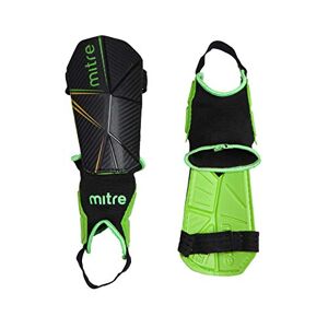 Mitre Delta Protège-Tibia de Football Mixte Adulte, Noir/Vert/Jaune, Taille S - Publicité