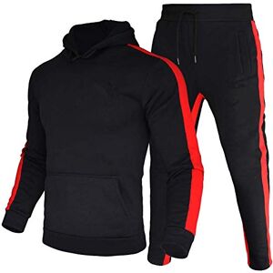 amropi Survêtement Homme Sweat à Capuche et Pantalon Ensemble Jogging de Sport 2 Pièces (Noir,XXL) - Publicité