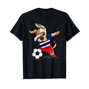 TeeIsle Thaïlande Football Dabbing Dog Thaïlande Football Drapeau Thaïlandais Football T-Shirt - Publicité