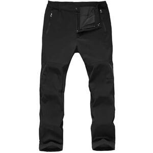 HFDWYJ Pantalon doublé imperméable et Coupe-Vent pour Hommes, Pantalon d'extérieur, Coupe-Vent, Doublure Chaude, Pantalon de Ski, Pantalon de Snowboard, Pantalon de Trekking d'hiver-Black-S#30 - Publicité