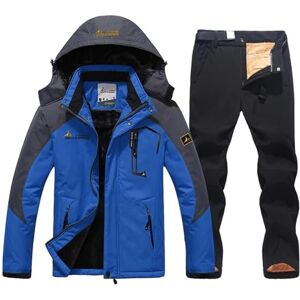 WAOCEO Combinaisons ski d'hiver Combinaison de Ski d'hiver for hommes, épais, chaud, imperméable, coupe-vent, veste et pantalon à capuche, randonnée en plein air, escalade, Snowboard, ensemble de vêtements d - Publicité