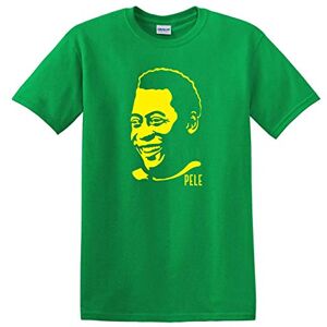 Revolutionary Tees Pele T-shirt rétro Coupe du monde du football brésilien Légende du Brésil, vert irlandais, S - Publicité