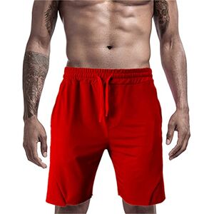 Atractivoll Shorts de Sport, Short de Course Séchage Rapide Pantalon Court Respirant Sport Sweatpants Shorts de Sport Homme avec Poche Shorts de Fitness Marathon Jogging Rouge, XXL - Publicité