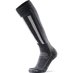 DANISH ENDURANCE Chaussettes de Ski en Laine Mérinos Thermorégulante, Renforcées, Homme Femme, Gris Foncé/Gris Clair, 43-47 - Publicité