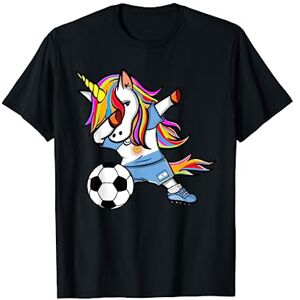 TeeIsle Argentine Football Dabbing Licorne Argentine Football Drapeau Argentin T-Shirt - Publicité