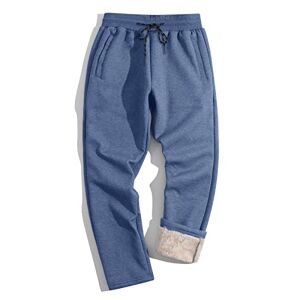 TACVASEN Pantalon de survêtement pour homme avec doublure en polaire et poches, bleu, 34 - Publicité