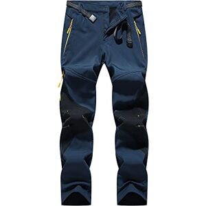 Tansozer Pantalon Randonnée Homme Pantalon de Chasse Homme Imperméable Pantalon a Fermeture Eclair Pantalon Trekking Outdoor Pantalon Tactique Ski Homme Cargo Pantalon Bleu XL - Publicité