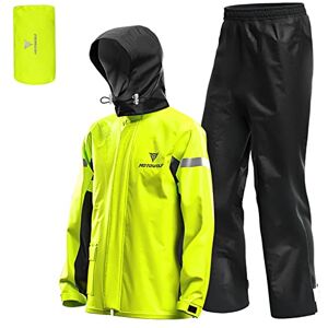 Lixada Hommes Moto Combinaison de Pluie Extérieur Réfléchissant Imperméable Veste et Pantalon de Pluie Vêtements de Pluie pour Vélo Equitation Cyclisme Camping Randonnée - Publicité