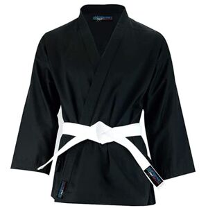 MMASPORT The Fight Evolution Kimono Karaté en coton 230 g 8 oz Divisé pour arts martiaux, Noir , 4 / 170 cm - Publicité