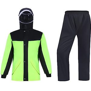 Ynport Crefreak Combinaison de Pluie Imperméable Pour Homme Veste de Pluie et Pantalon Unisexe à Capuche Pour Tous les Sports, Pêche, Moto, Vert XL - Publicité