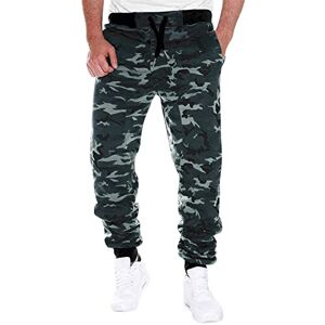 Generic Pantalon de loisirs pour homme Pantalon de jogging camouflage avec cordon de serrage Chino Respirant Mode Pantalon de trekking Pantalon de randonnée Pantalon de chasse Outdoor, gris, - Publicité