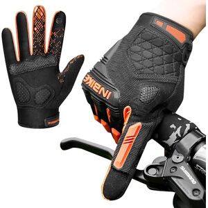 INBIKE Gants Vélo Super Extensible Gants VTT Respirant Imperméable, Gants à Écran Tactile Plein Doigt Antidérapant Idéal pour Vélo Exercice Sport Running Ski Snowboard Moto Orange,XXL(MC020) - Publicité