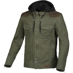 Blouson Moto Macna Inland Vert-Marron -