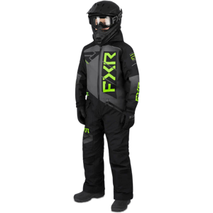 Combinaison Enfant FXR Helium Noir-Charcoal-Lime -