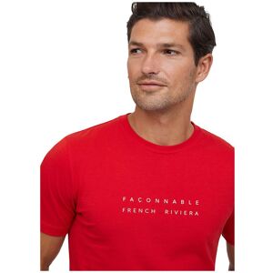 FaÇonnable Faco Fr Riv Short Sleeve T-shirt Rouge 2XL Homme Rouge 2XL male