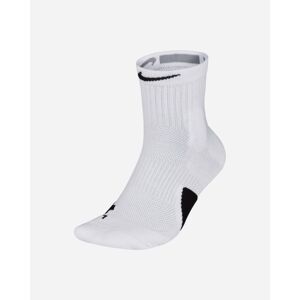 Nike Chaussettes de Basketball Nike Elite Mid pour Homme Couleur : White/Black/Black Taille : S Blanc S male