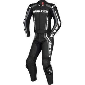 IXS Sport RS-800 1.0 Costume en cuir de moto de deux pièces Noir Gris Blanc taille : 54 - Publicité