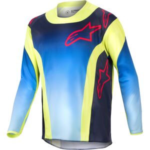 Alpinestars Racer Hoen Maillot de motocross jeune Rouge Bleu Jaune taille : S - Publicité