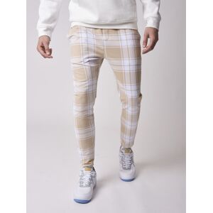 Project X Paris Bas de jogging à carreaux bicolore - Couleur - Beige, Taille - L