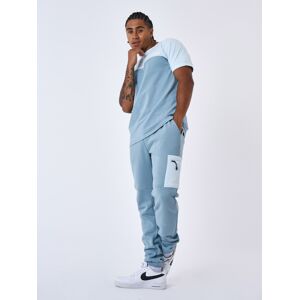 Project X Paris Bas de Jogging colorblock - Couleur - Ice blue, Taille - XL