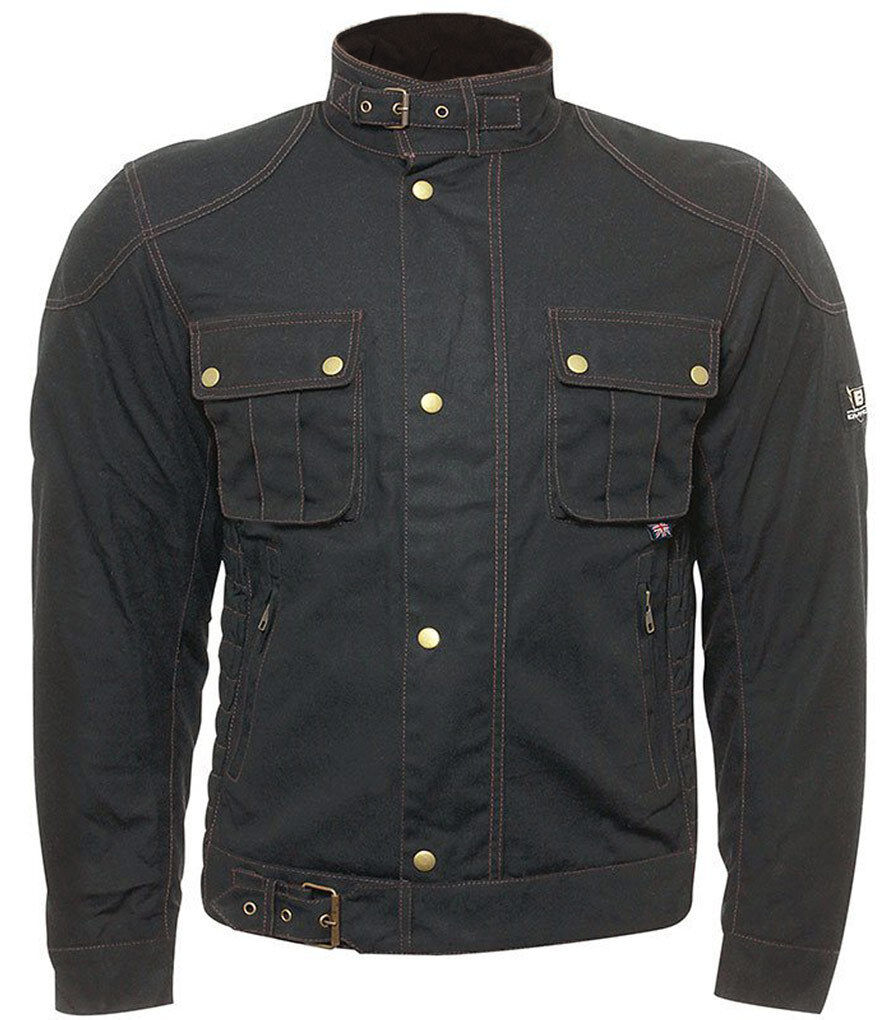 Bores Carlo Wax Jacket Veste de cire Noir taille : 4XL