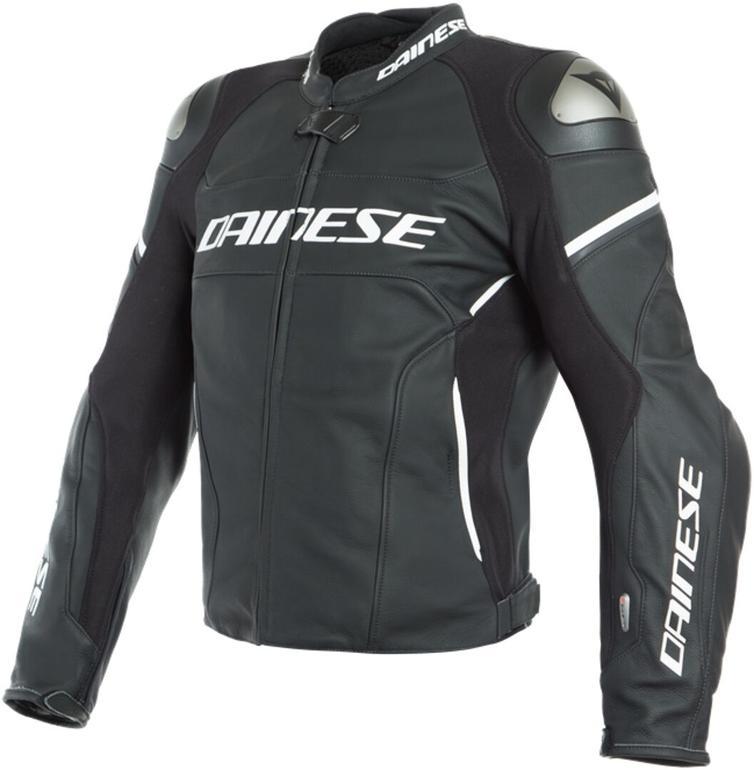 Dainese Racing 3 D-Air® Airbag Veste de moto en cuir Noir Blanc taille : 54