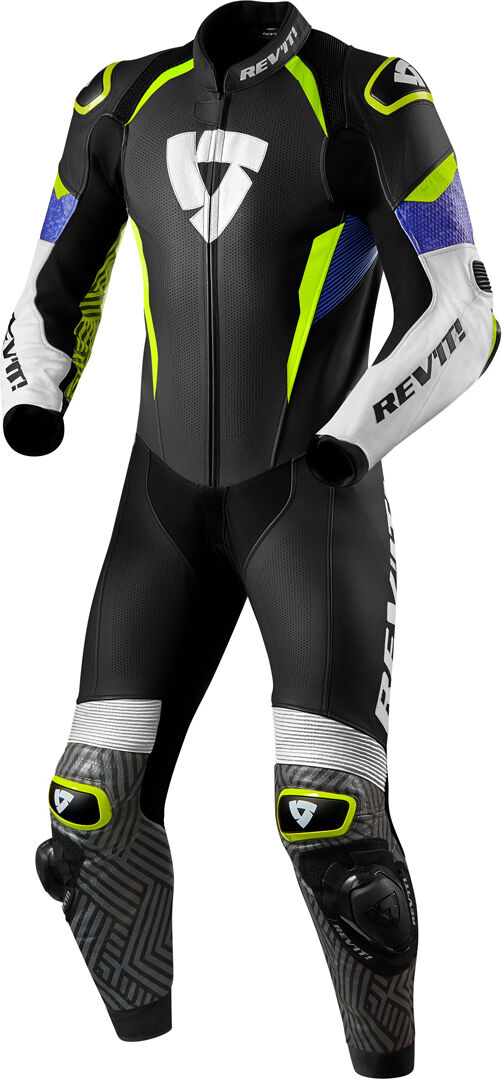 Revit Triton Combinaison de cuir de moto One Piece Noir Bleu Jaune taille : 54