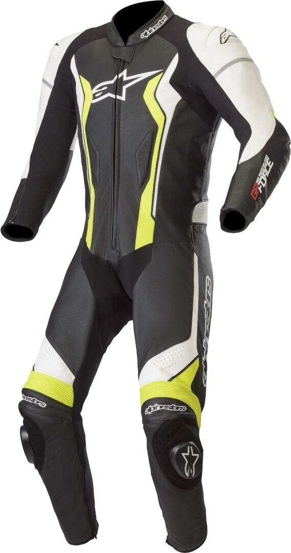 Alpinestars GP Force Combinaison de cuir de moto One Piece Noir Blanc Jaune taille : 54