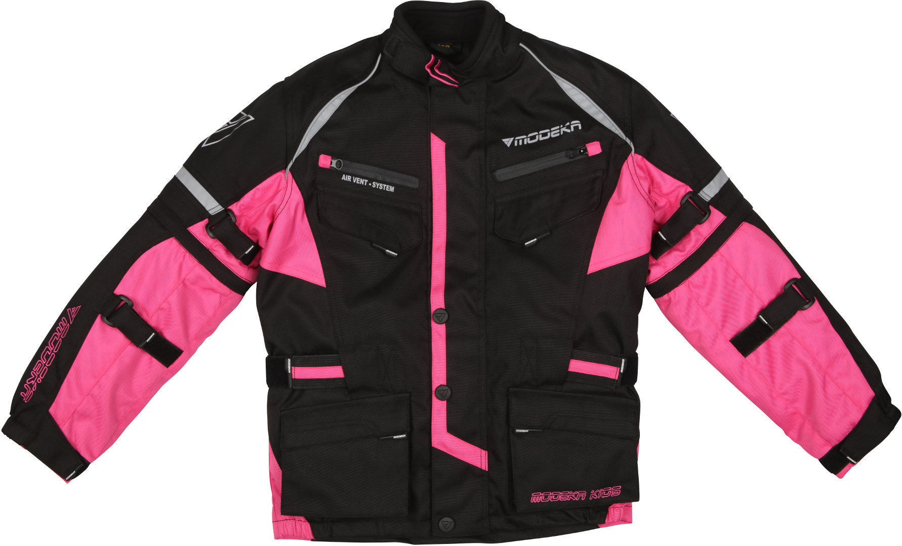 Modeka Tourex II Veste textile de moto pour enfants Noir Rose taille : 2XS 128