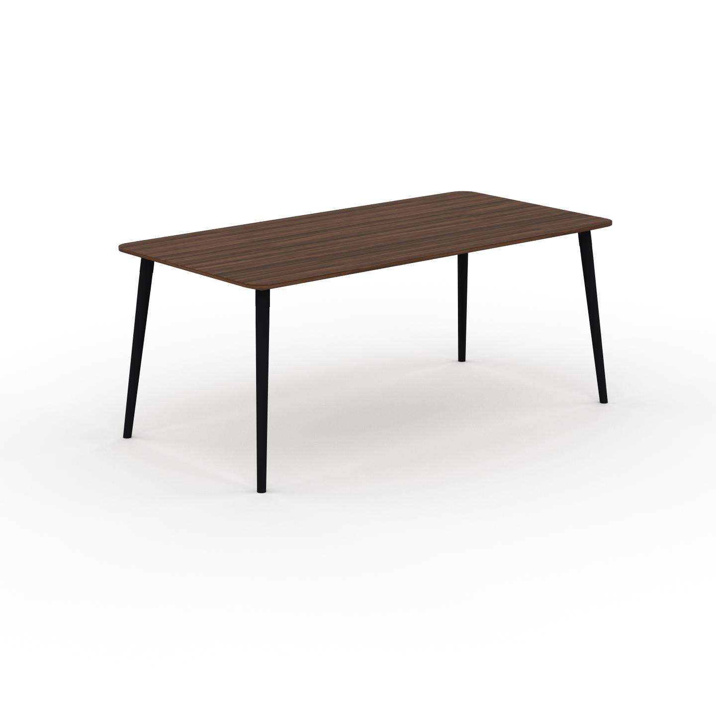 MYCS Table à manger - Noyer, design scandinave, pour salle à manger ou cuisine nordique - 180 x 75 x 90 cm, personnalisable